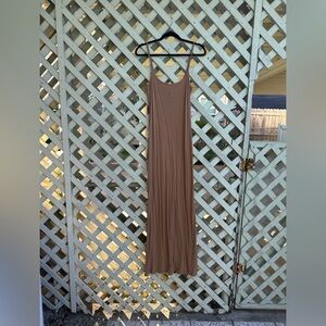 COPY - SKIMS Tan Soft Lounge Shimmer Maxi Dress